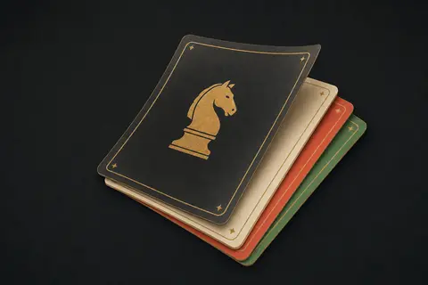 A fanned stack of training cards
